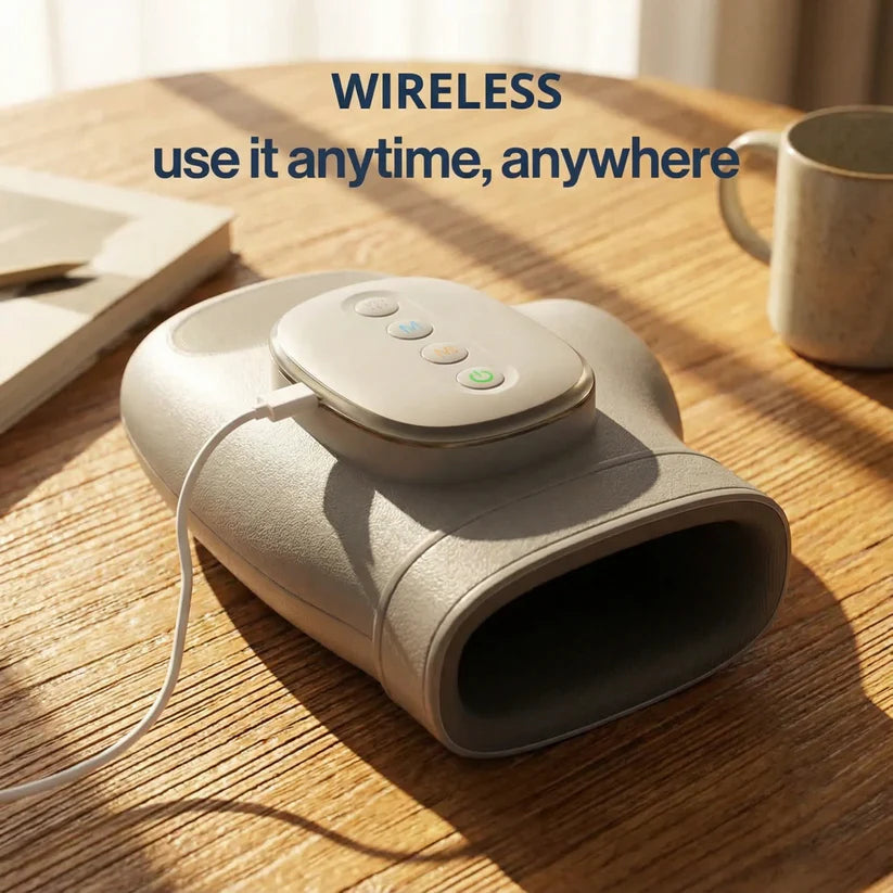 Cordless Hand Massager with Heat & Compression