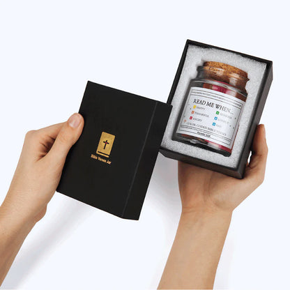 (GIFTING OFFER) Handmade 90 Day Bible Verses Jar (Free Christian Gift Box)