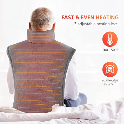 Full Back & Shoulder Heating Pad - Comfort That Hugs You!