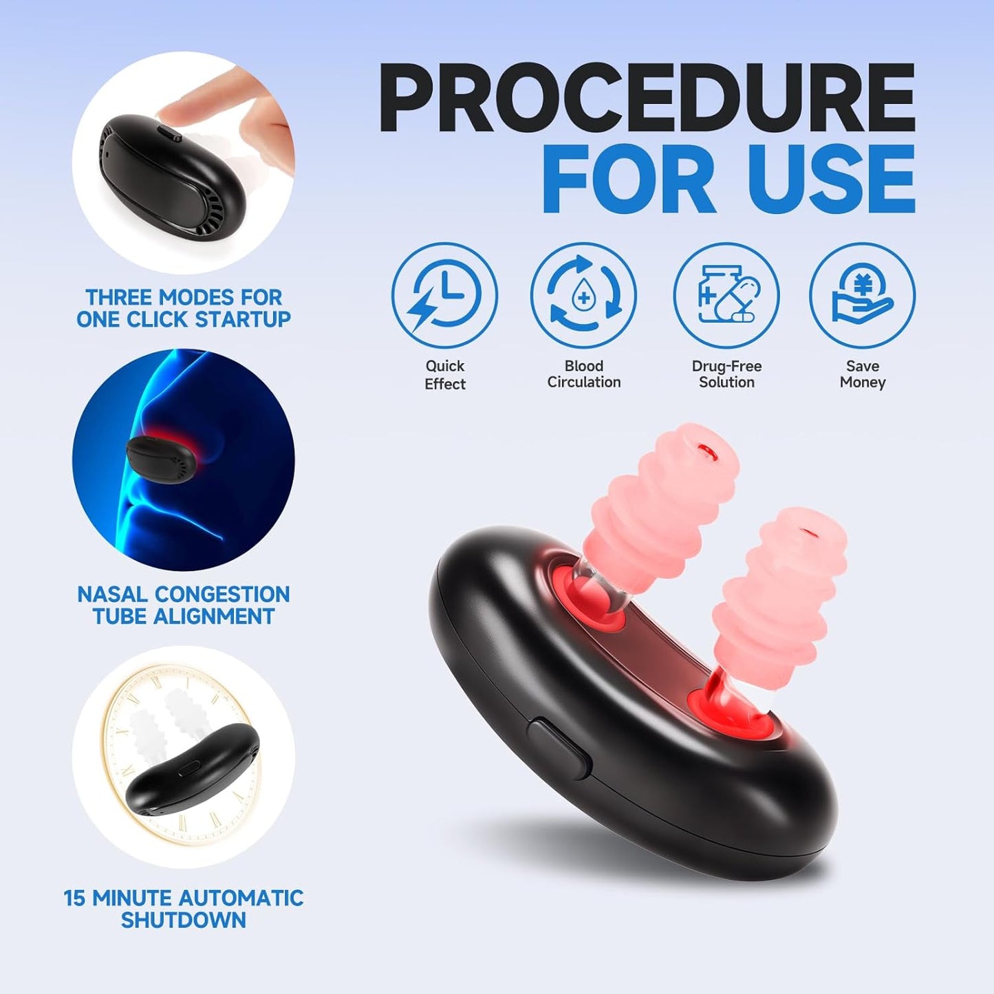 Infrared devices for treating allergic and chronic rhinitis.