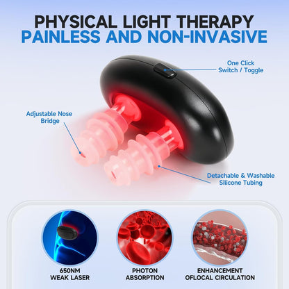 Infrared devices for treating allergic and chronic rhinitis.