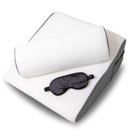The Craftplace Wedge Pillow + Free 100% Light Blocking Silk Sleep Mask