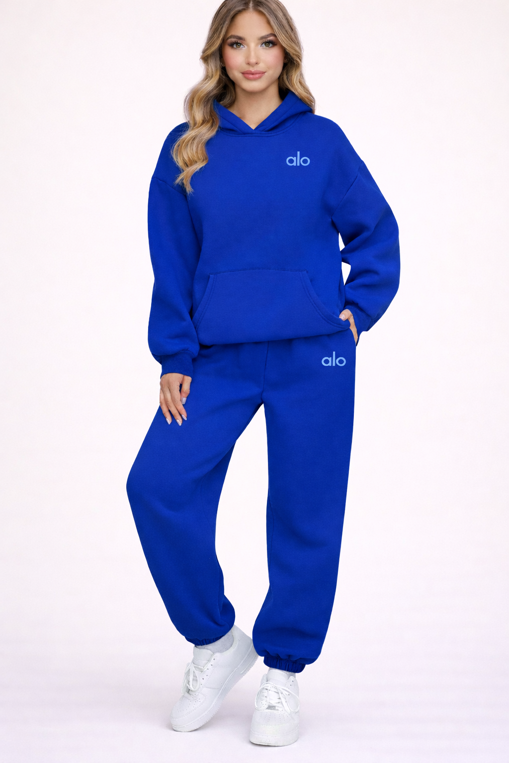 AIO Women’s Retro Minimalist Hoodie & Jogger Set – Cozy Fall Loungewear