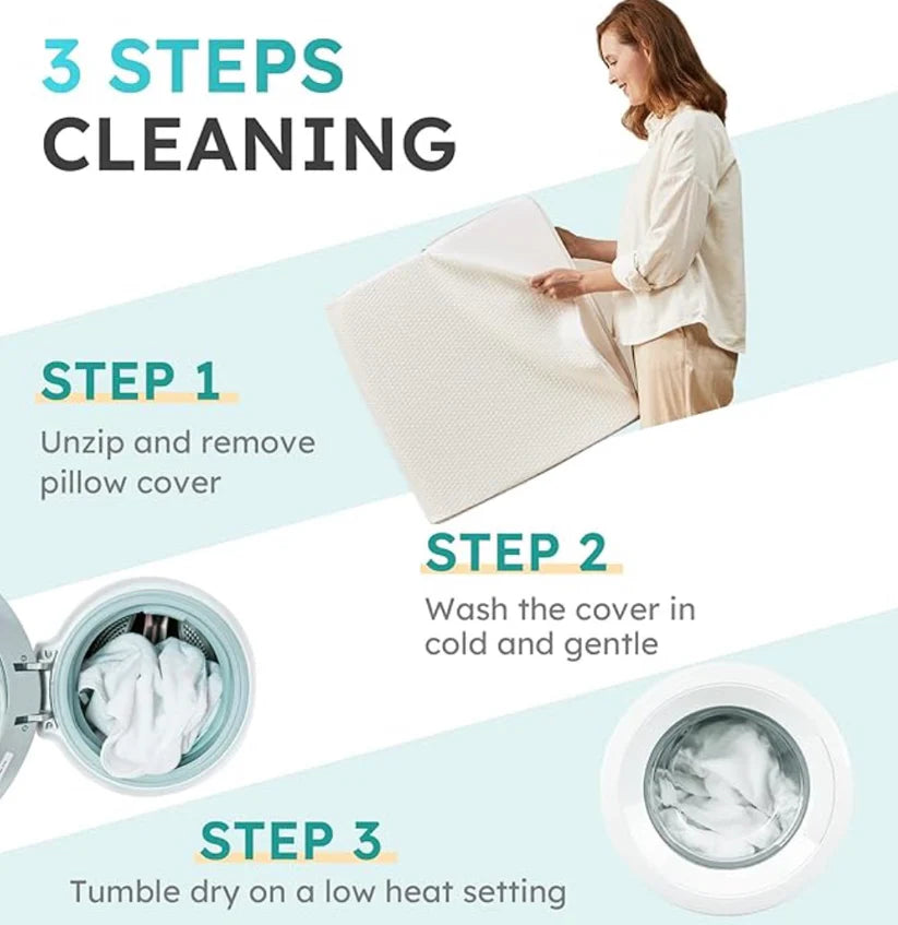 The Craftplace Wedge Pillow + Free 100% Light Blocking Silk Sleep Mask